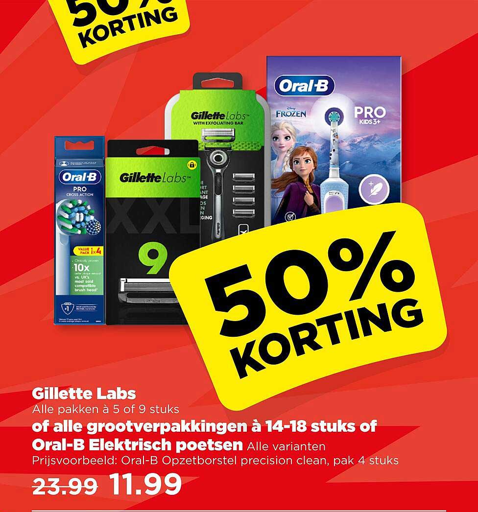 Gillette Labs Alle pakken à 5 of 9 stuks of alle grootverpakkingen à 14-18 stuks of Oral-B Elektrisch poetsen Alle varianten