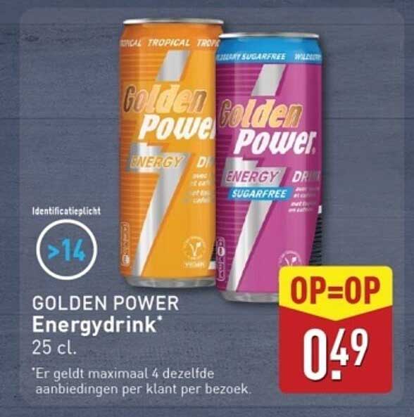 GOLDEN POWER Energydrink* 25 cl.