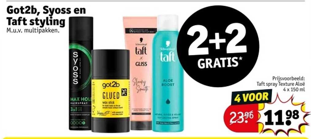 Got2b, Syoss en Taft styling M.u.v. multipakken