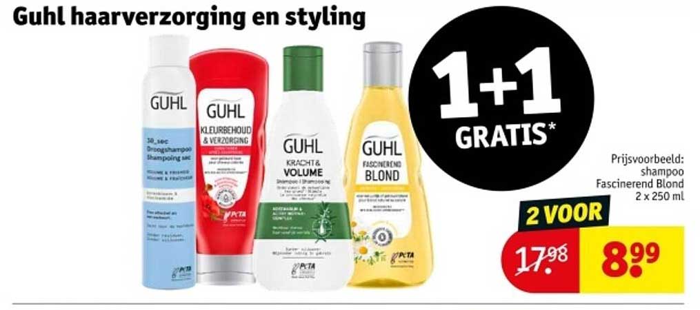 Guhl haarverzorging en styling