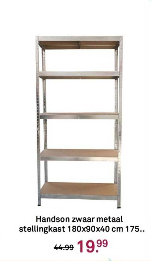 Handson zwaar metaal stellingkast 180x90x40 cm 175..