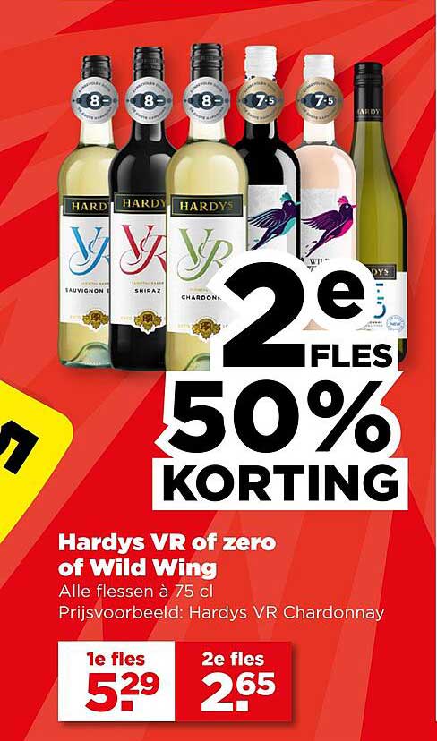 Hardys VR of zero of Wild Wing - Alle flessen à 75 cl