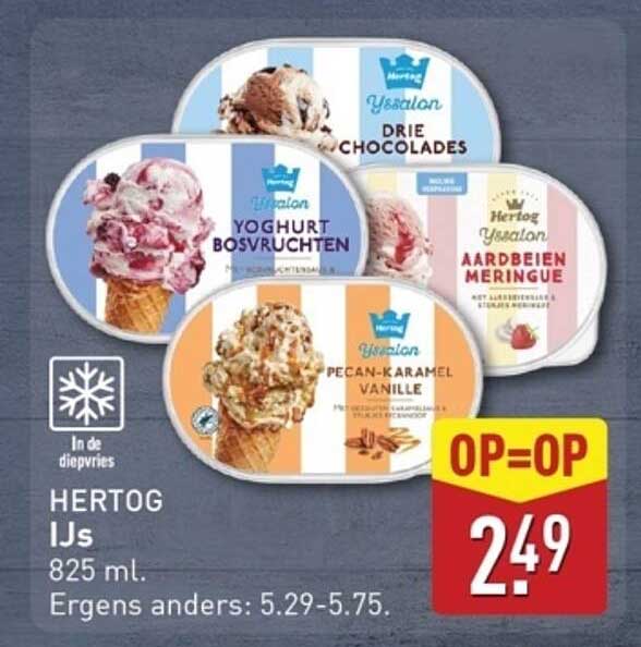 HERTOG IJs 825 ml.