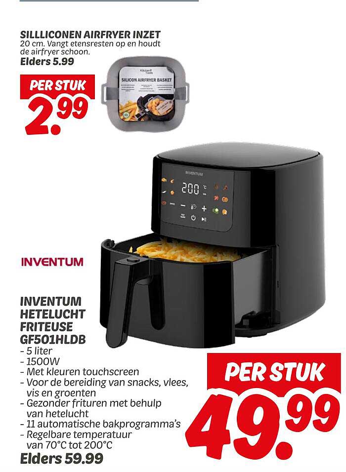 INVENTUM HETELUCHT FRITEUSE GF501HLDB