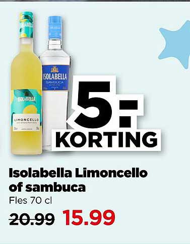 Isolabella Limoncello of sambuca