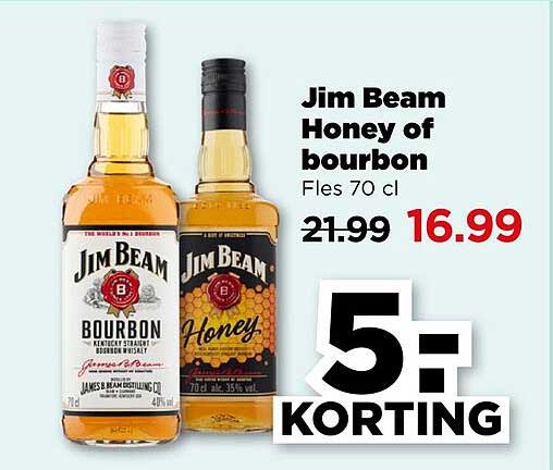 Jim Beam Honey of bourbon Fles 70 cl