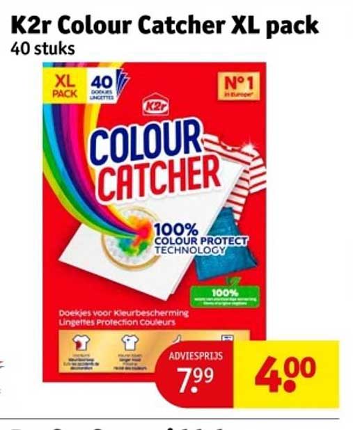 K2r Colour Catcher XL pack 40 stuks