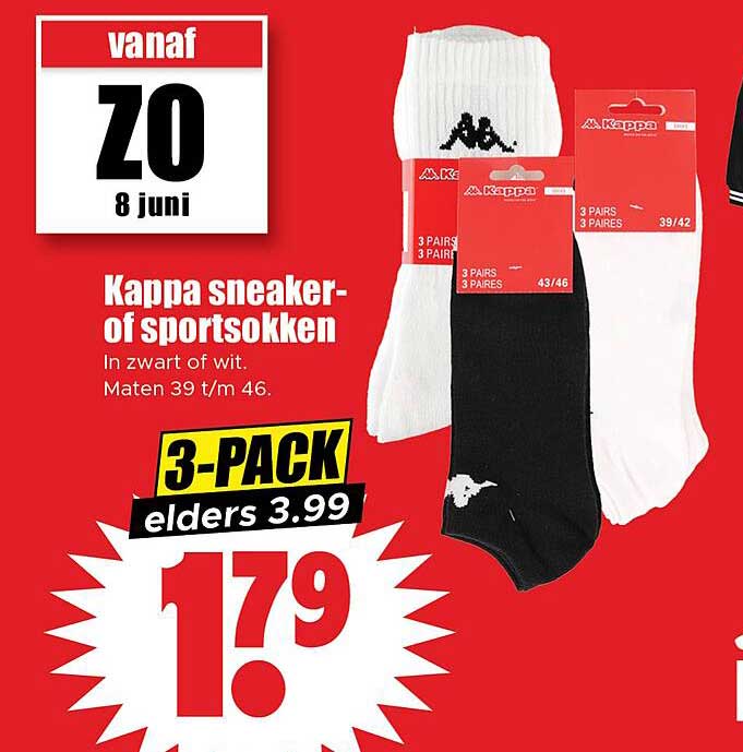 Kappa sneaker- of sportsokken