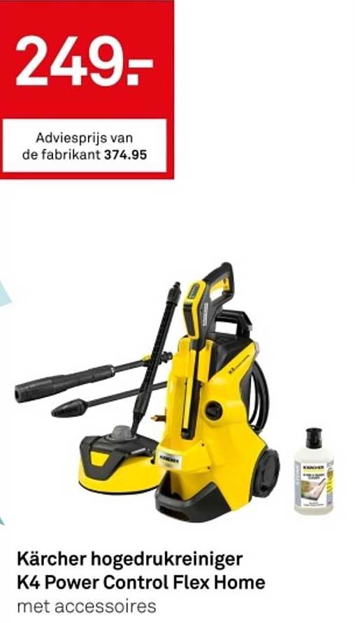 Kärcher hogedrukreiniger K4 Power Control Flex Home met accessoires