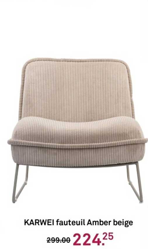 KARWEI fauteuil Amber beige