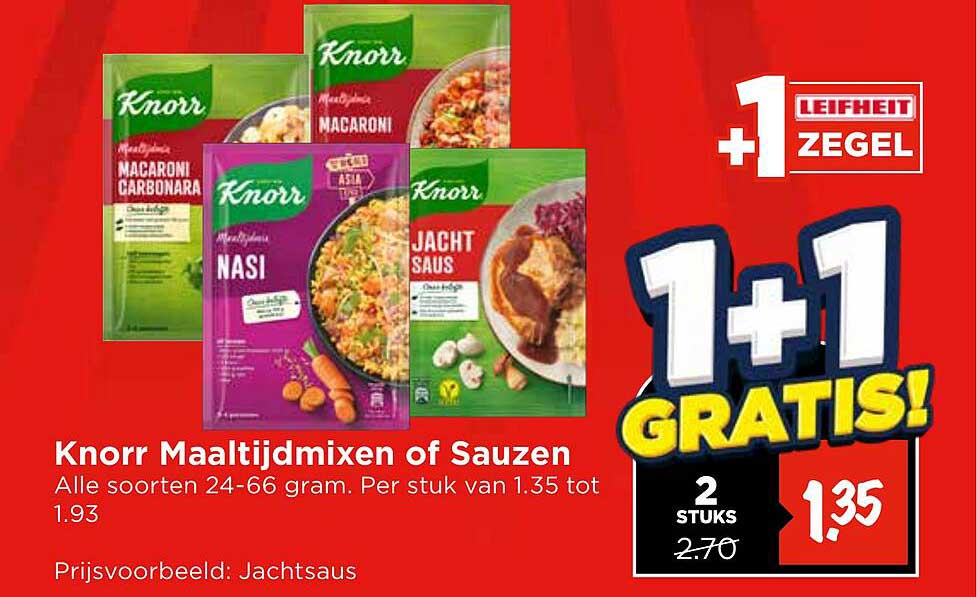 Knorr Maaltijdmixen of Sauzen