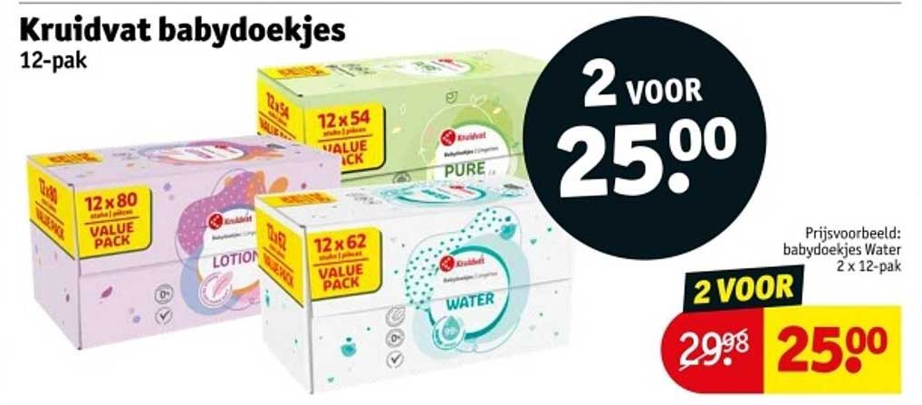 Kruidvat babydoekjes 12-pak