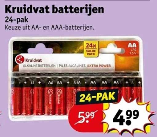 Kruidvat batterijen 24-pak