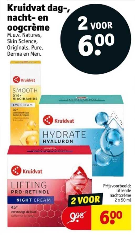 Kruidvat dag-, nacht- en oogcrème