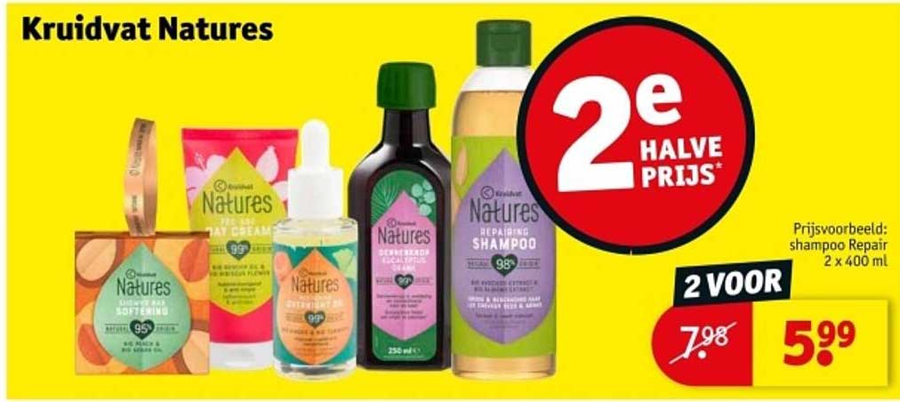 Kruidvat Natures 2e halve prijs