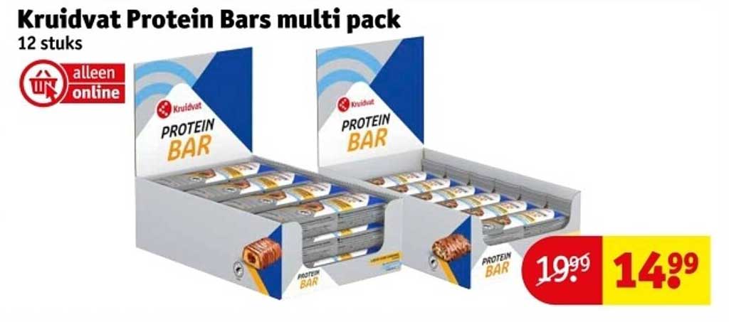 Kruidvat Protein Bars multi pack 12 stuks