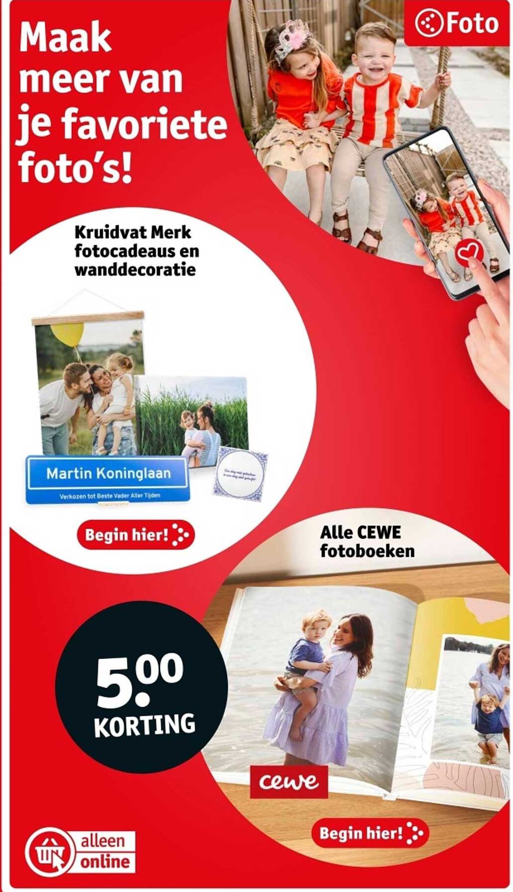 Maak meer van je favoriete foto’s! Kruidvat Merk fotocadeaus en wanddecoratie