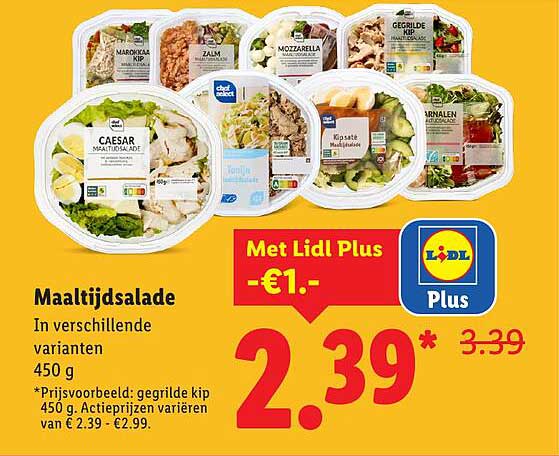 Maaltijdsalade In verschillende varianten 450 g