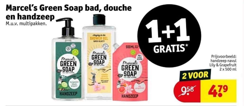 Marcel’s Green Soap bad, douche en handzeep