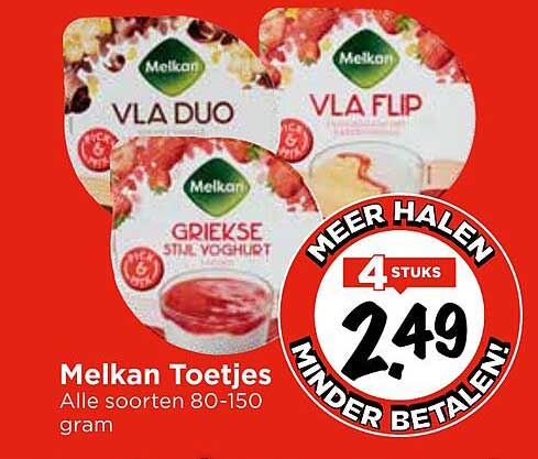 Melkan Toetjes - Alle soorten 80-150 gram