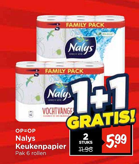 Nalys Keukenpapier - Pak 6 rollen