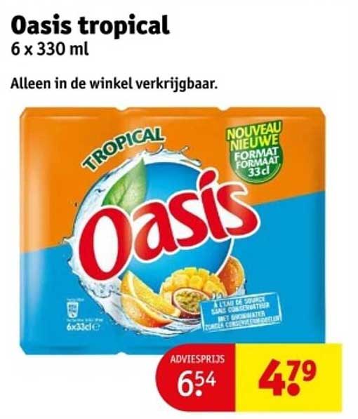 Oasis tropical 6 x 330 ml