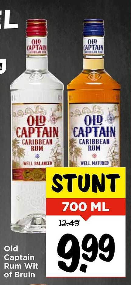 Old Captain Rum Wit of Bruin 700 ML