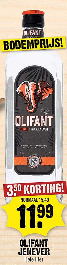 OLIFANT JENEVER Hele liter