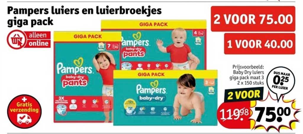 Pampers luiers en luierbroekjes giga pack