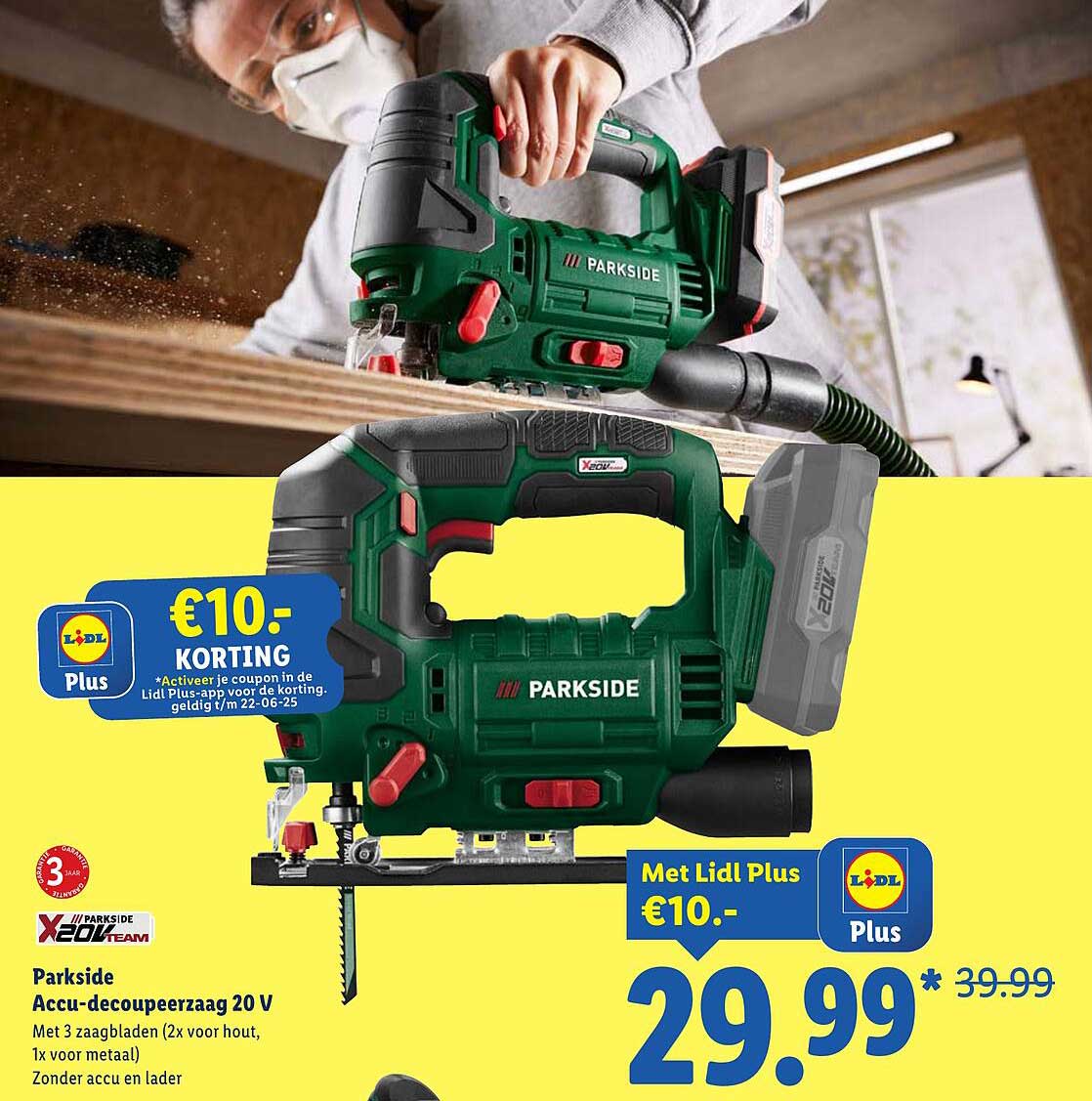 Parkside Accu-decoupeerzaag 20 V