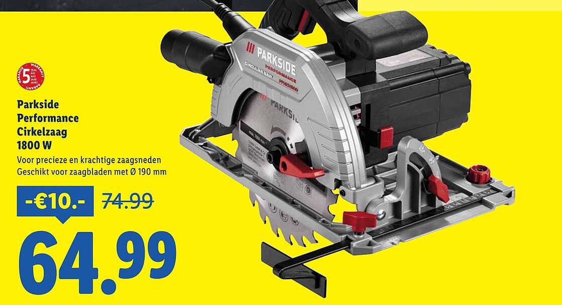 Parkside Performance Cirkelzaag 1800 W