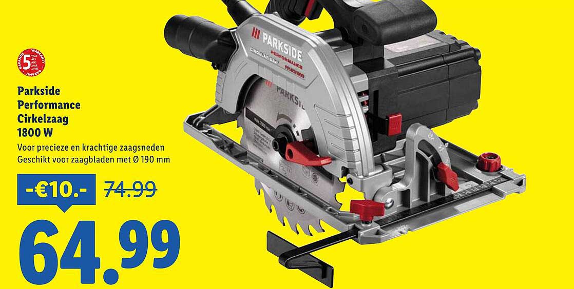 Parkside Performance Cirkelzaag 1800 W