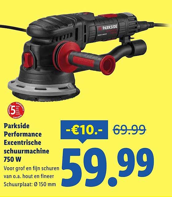 Parkside Performance Excentrische schuurmachine 750 W