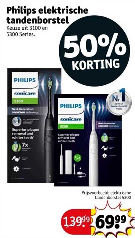 Philips elektrische tandenborstel - 50% KORTING
