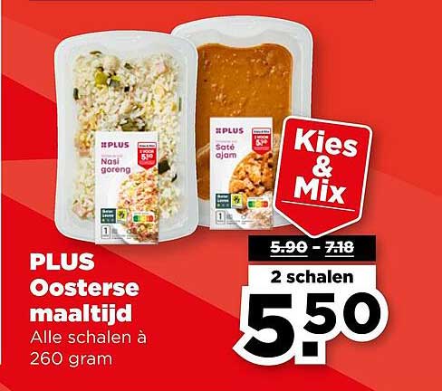 PLUS Oosterse maaltijd - Kies & Mix