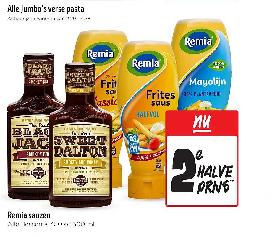 Remia sauzen Alle flessen à 450 of 500 ml