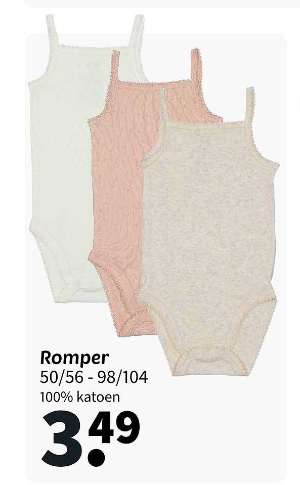 Romper 50/56 - 98/104 100% katoen