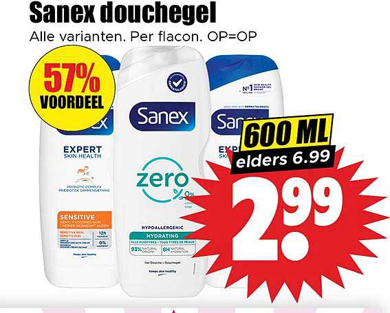 Sanex douchegel 600 ML