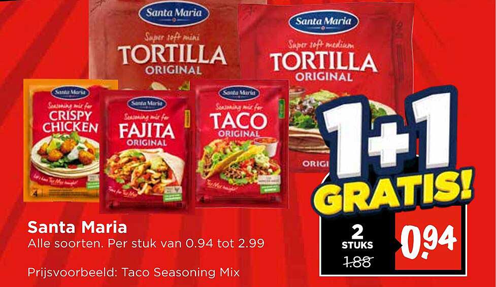 Santa Maria - 1 + 1 gratis op alle soorten