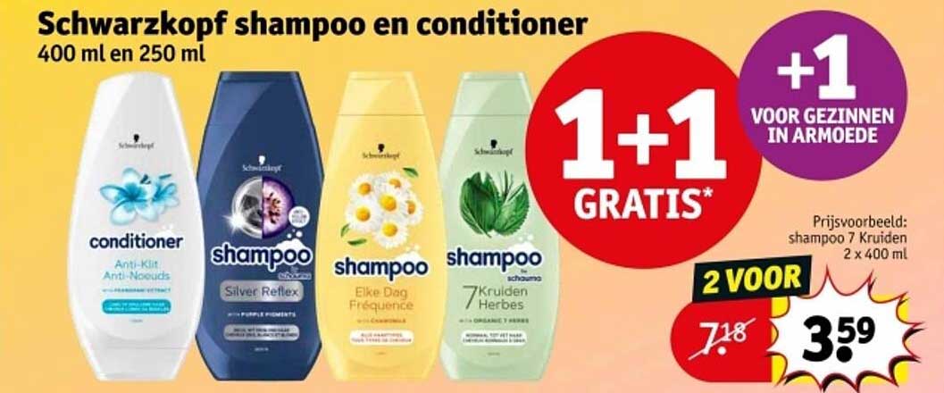 Schwarzkopf shampoo en conditioner 400 ml en 250 ml