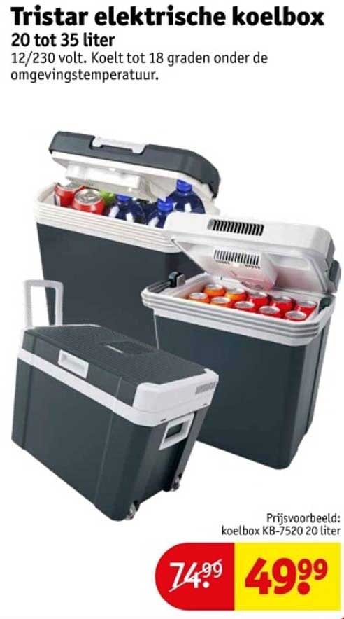Tristar elektrische koelbox 20 tot 35 liter