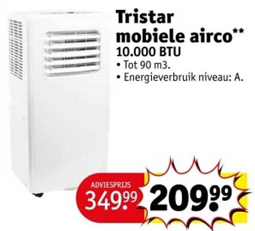 Tristar mobiele airco** 10.000 BTU