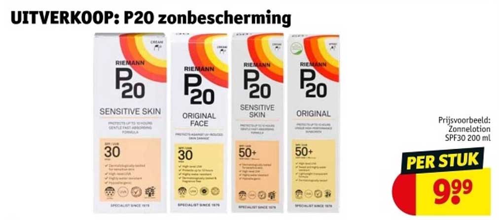 UITVERKOOP: P20 zonbescherming