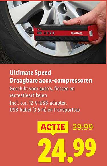 Ultimate Speed Draagbare accu-compressoren