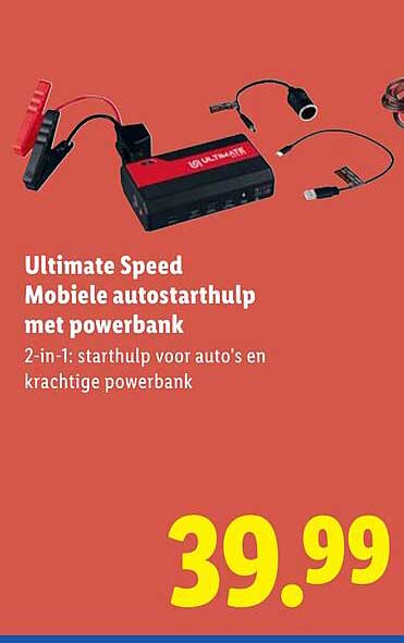 Ultimate Speed Mobiele autostarthulp met powerbank
