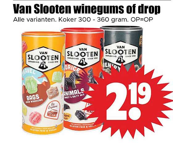 Van Slooten winegums of drop