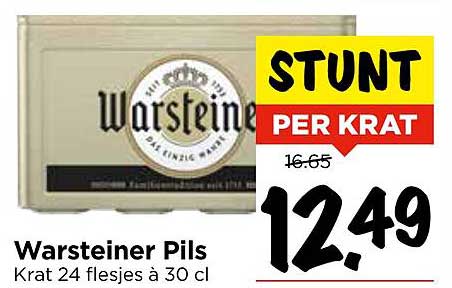 Warsteiner Pils Krat 24 flesjes à 30 cl