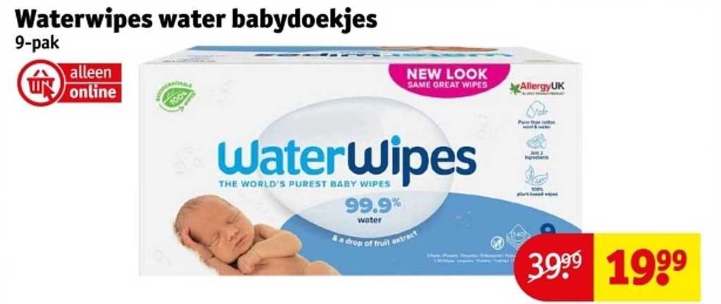 Waterwipes water babydoekjes 9-pak