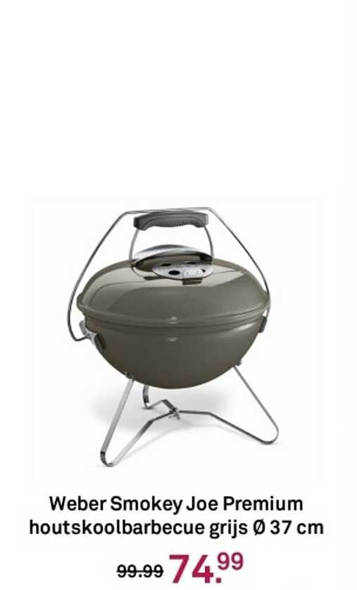 Weber Smokey Joe Premium houtsskoolbarbecue grijs Ø 37 cm
