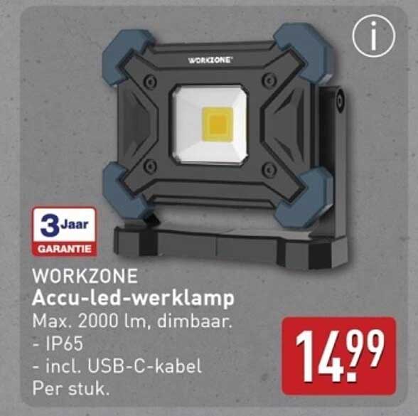 WORKZONE Accu-led-werklamp